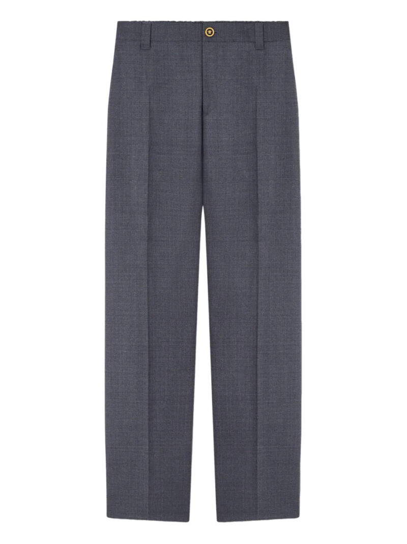 Versace  micro-checked wool trousers