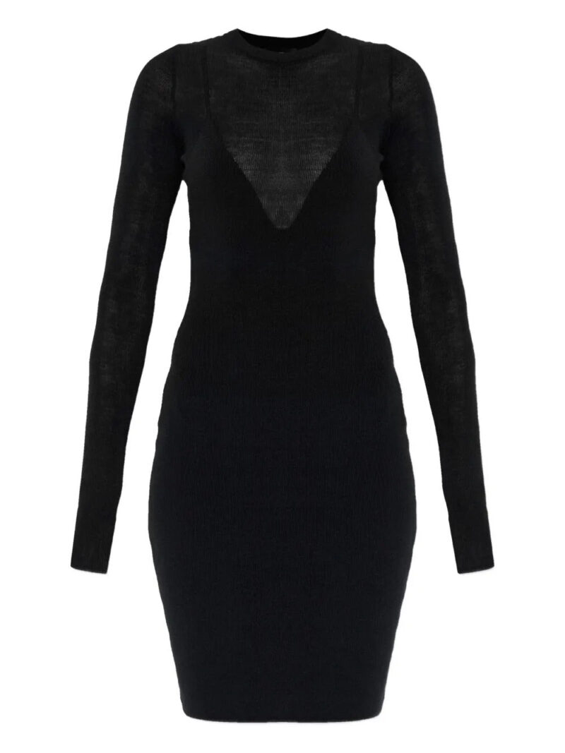 Versace  Medusa-detail long-sleeve mini dress