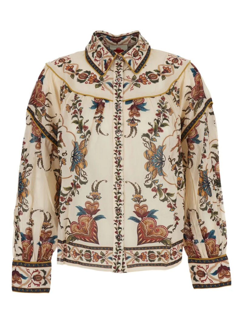 FARM Rio  classic-collar floral-patterned shirt
