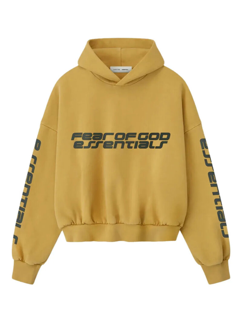 FEAR OF GOD ESSENTIALS  printed fleece hoodie