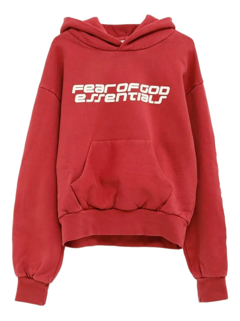 FEAR OF GOD ESSENTIALS  logo-print hoodie