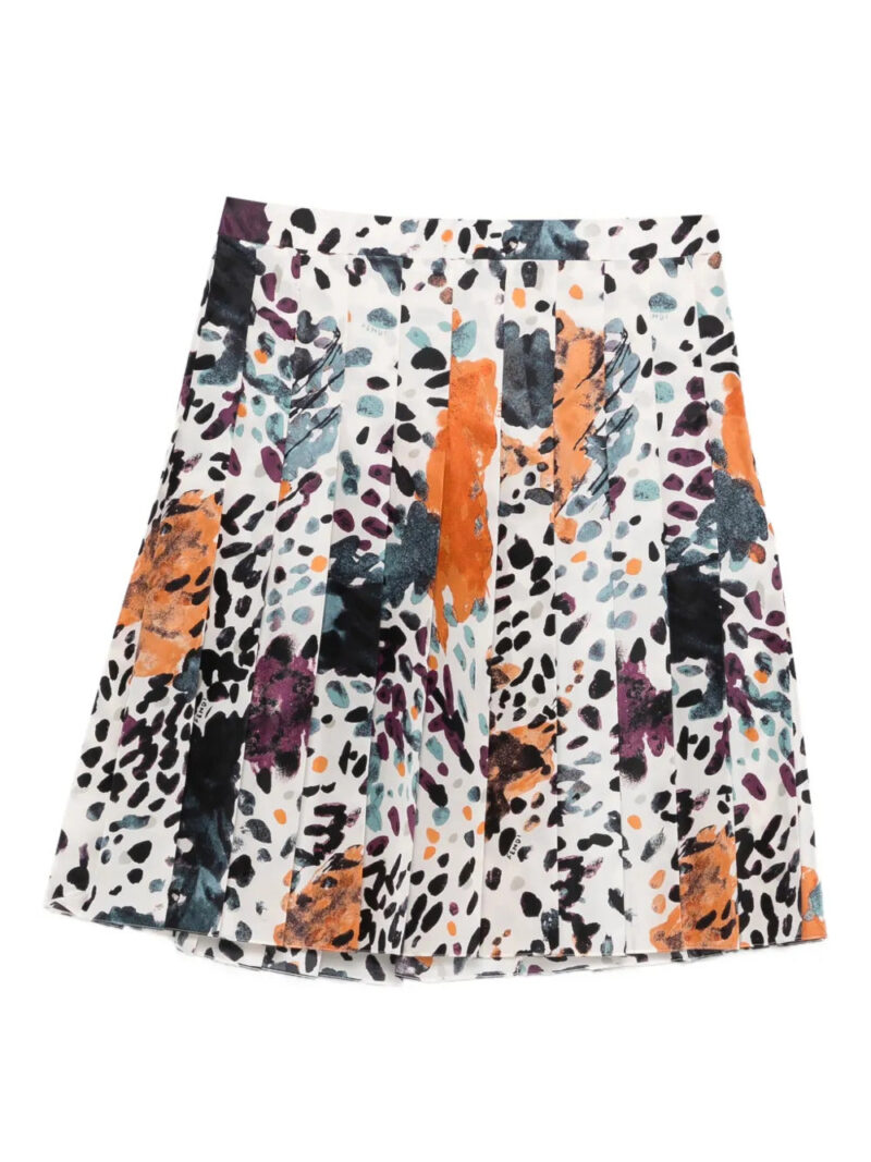 FENDI  pleated-print skirt
