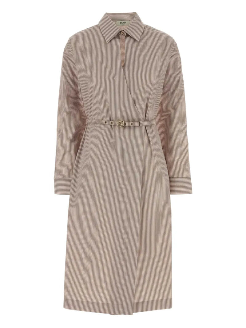 FENDI  striped shirt midi dress