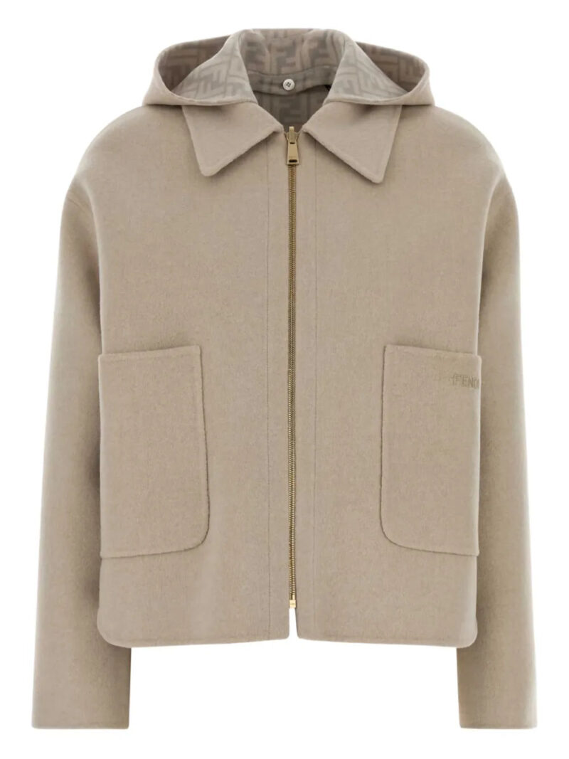 FENDI  zip-up hooded jacket
