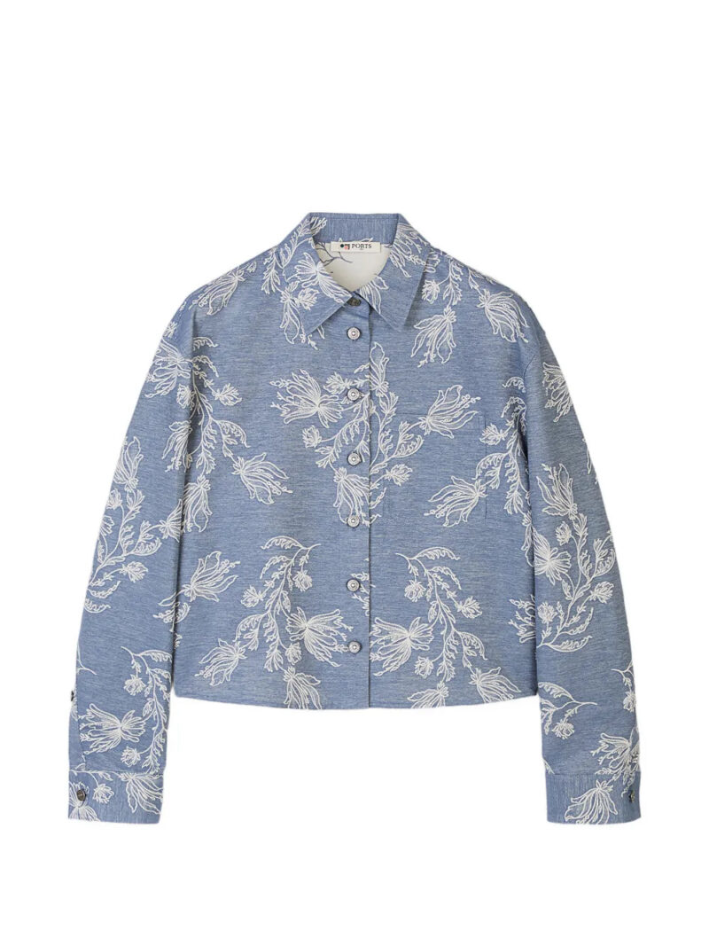 Ports 1961  floral-embroidered jacket