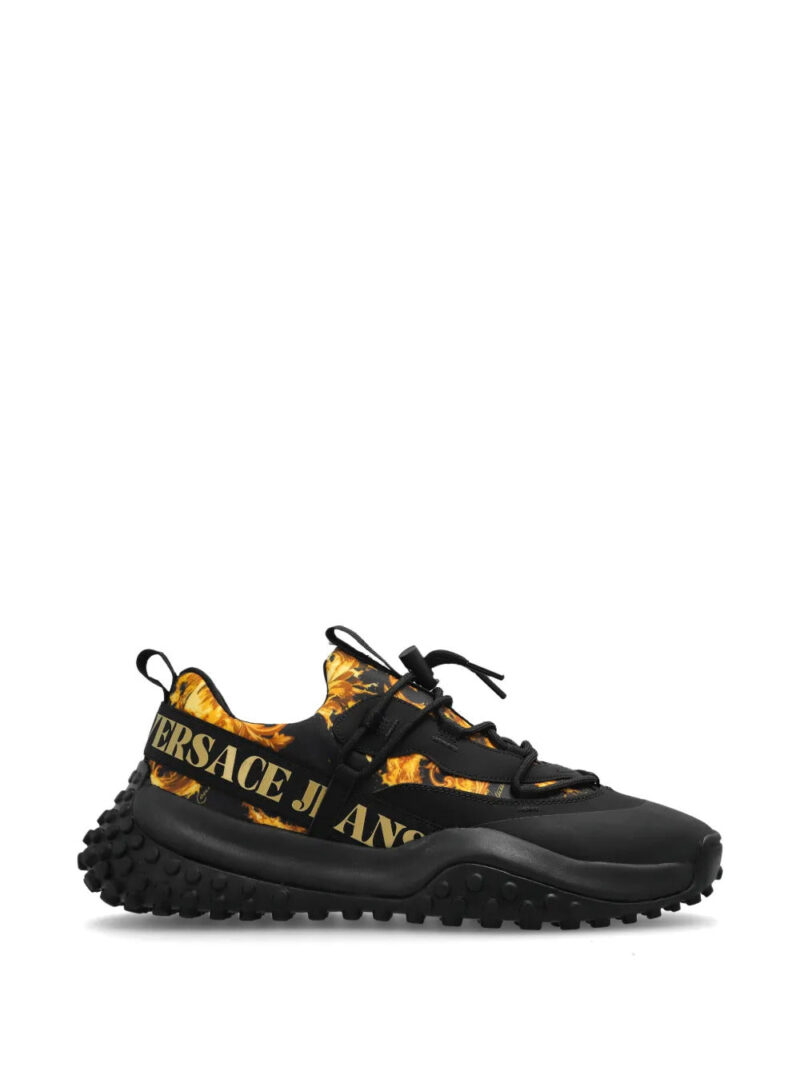 Versace Jeans Couture  pattern lace-up sneakers
