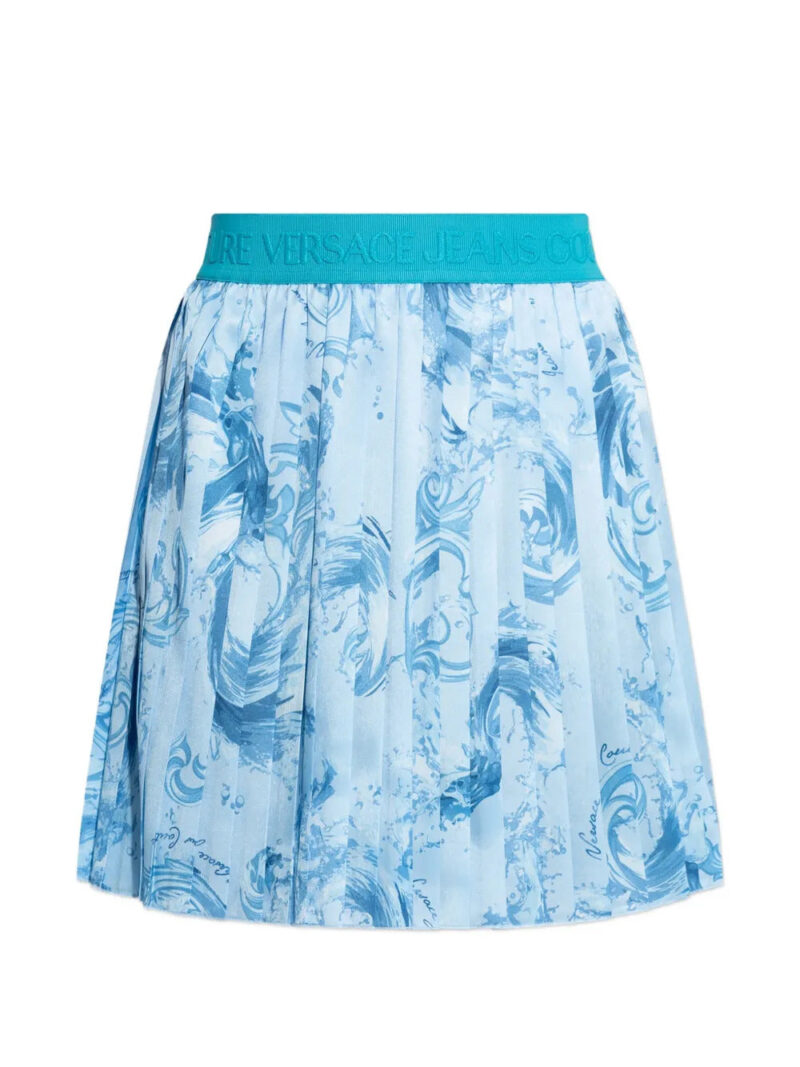 Versace Jeans Couture  pleated printed skirt