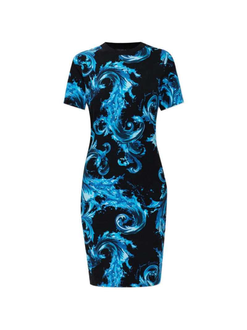 Versace Jeans Couture  short-sleeved printed mini dress