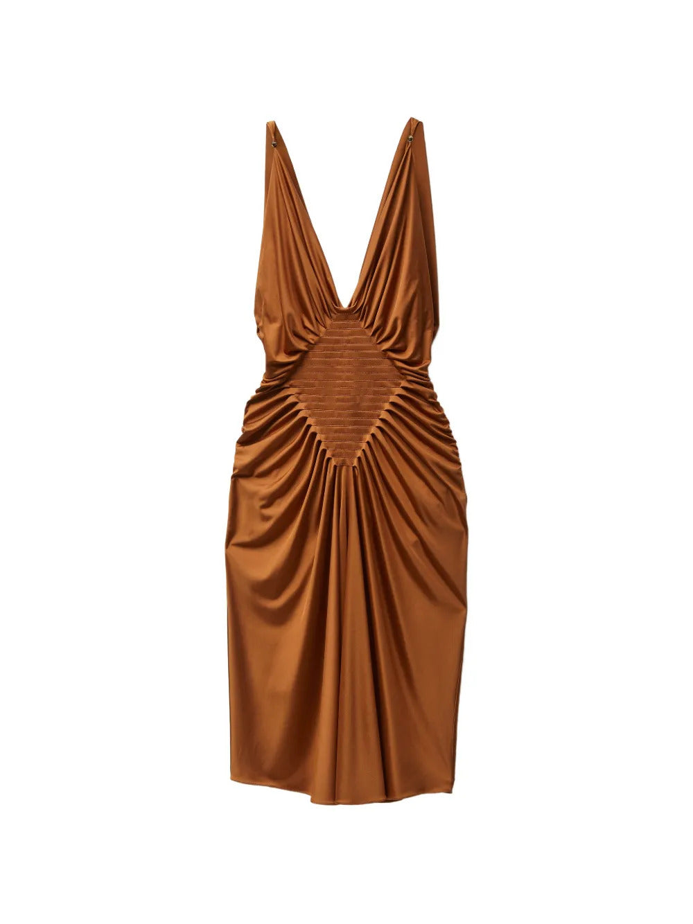 Versace V-neck gathered dress
