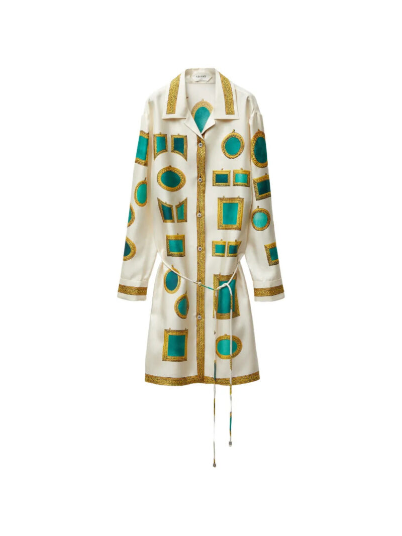 Versace  framed print shirt dress