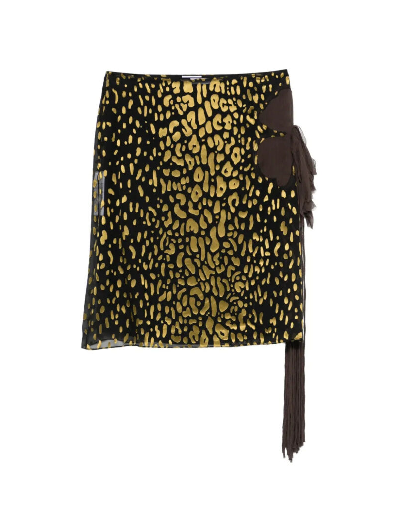 Ferragamo  animal-print midi skirt