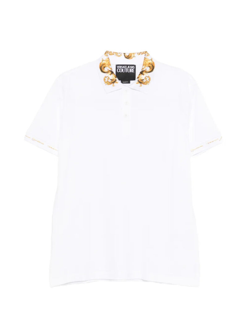 Versace Jeans Couture  baroque-pattern-collar polo shirt