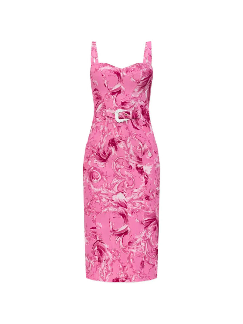 Versace Jeans Couture  buckle patterned dress