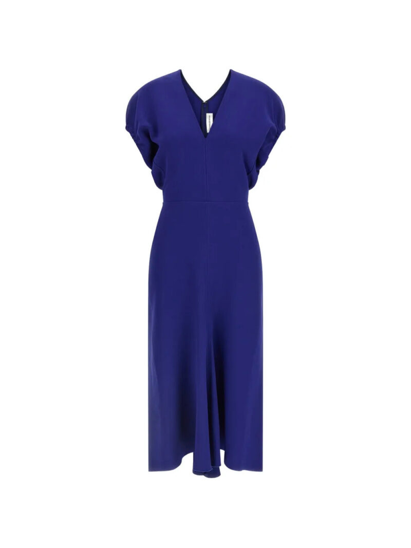 Victoria Beckham  V-neck banded waist dress