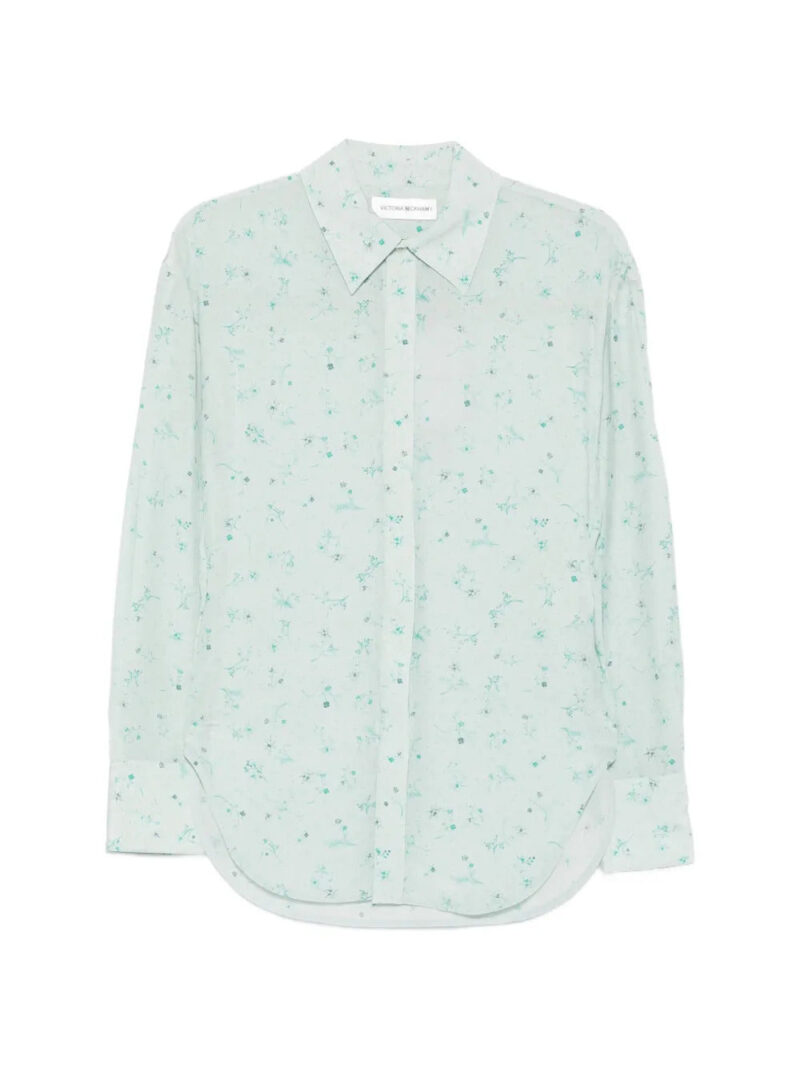 Victoria Beckham  floral-print long-sleeve shirt