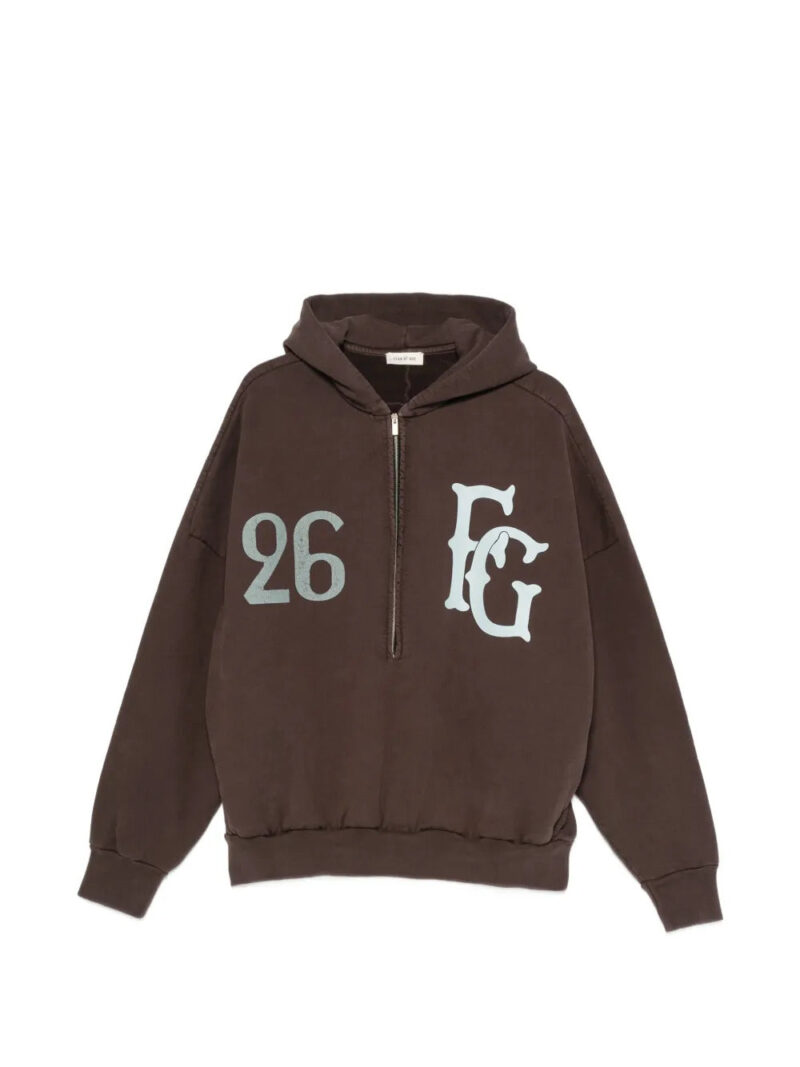 Fear Of God  logo-print half-zip hoodie