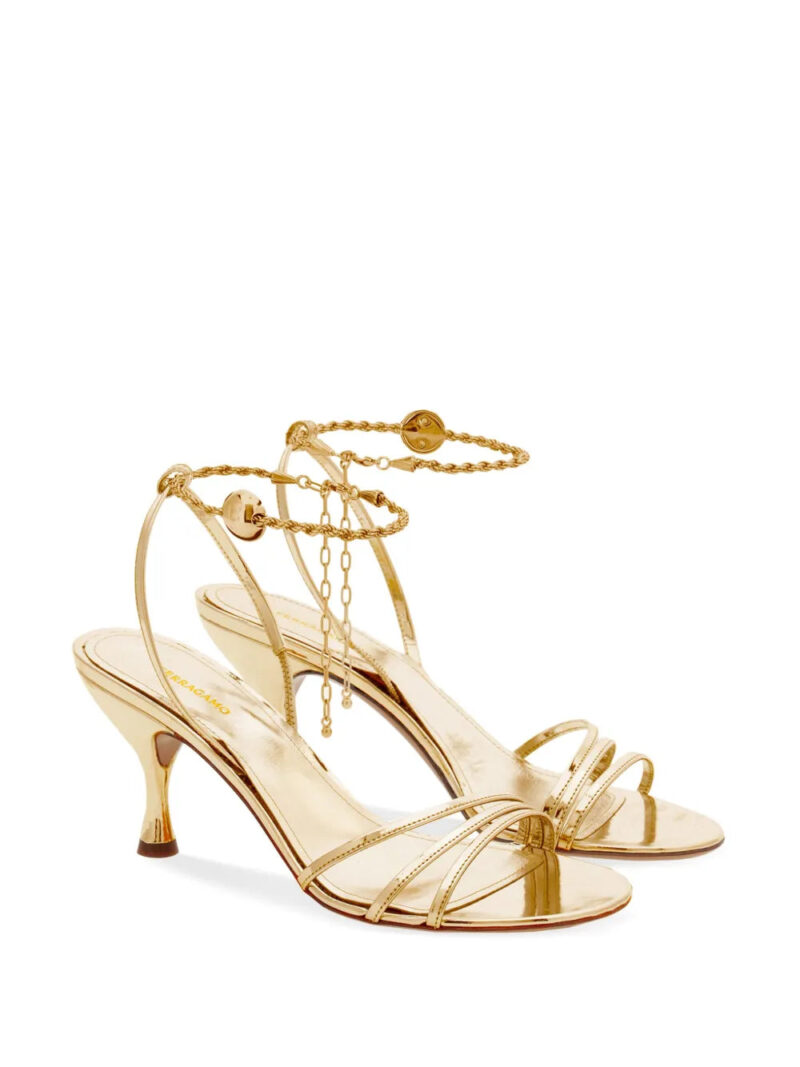 Ferragamo 70mm ankle-chain sandals