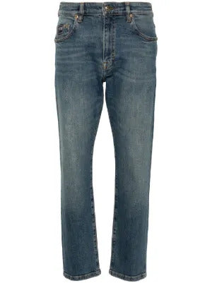 Versace Jeans Couture logo-embroidered slim-cut jeans