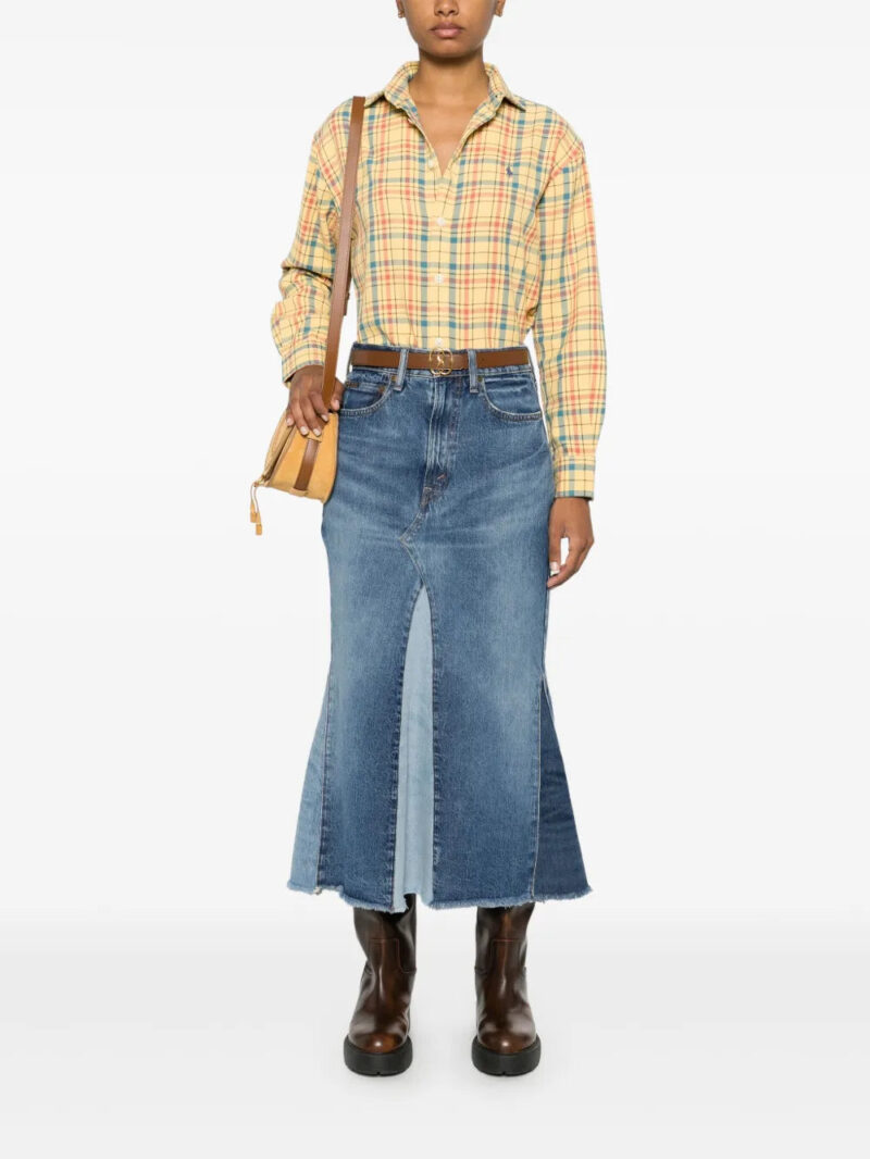 Polo Ralph Lauren patchwork denim maxi skirt