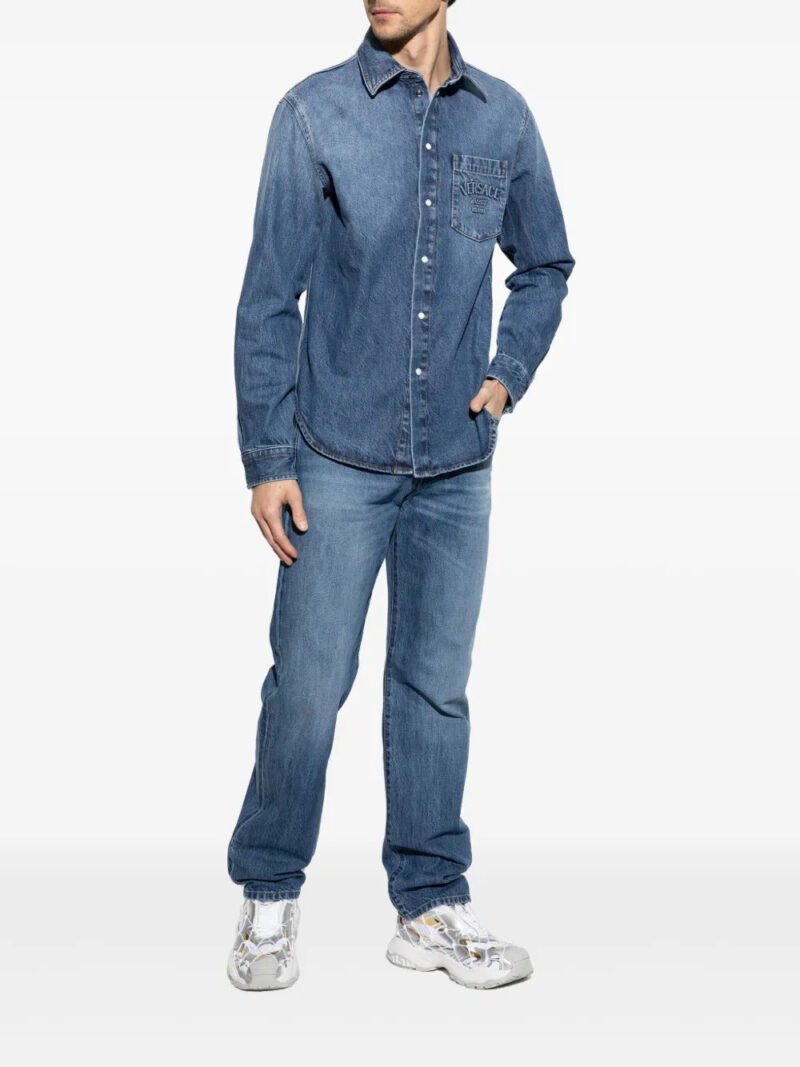 Versace  logo-patch jeans