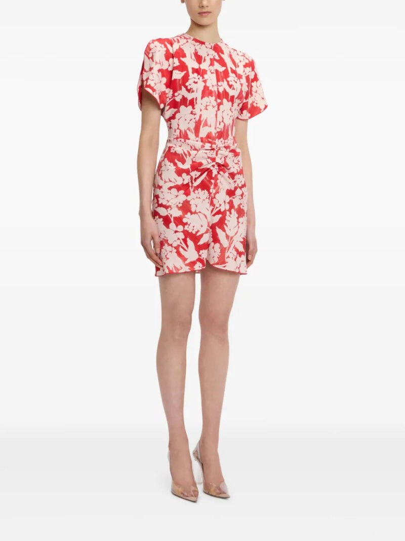 Victoria Beckham  floral-print gathered mini dress