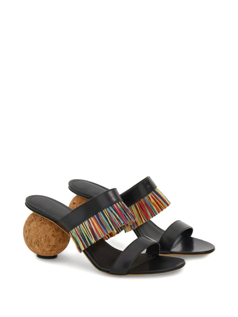 Ferragamo  75mm fringed sandals
