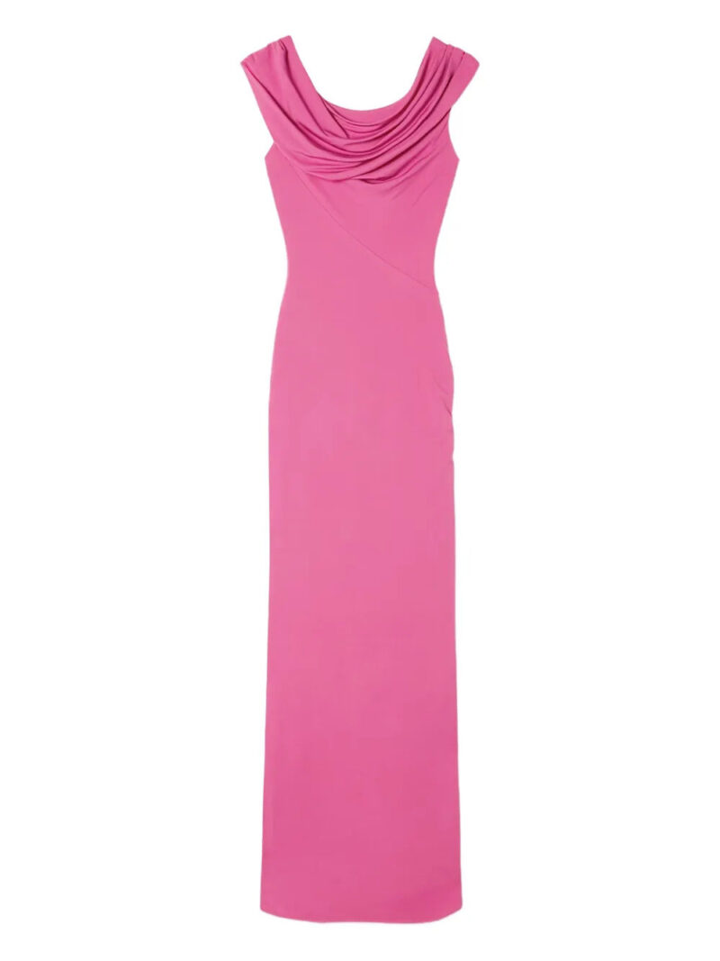 Versace  safety pin gathered gown