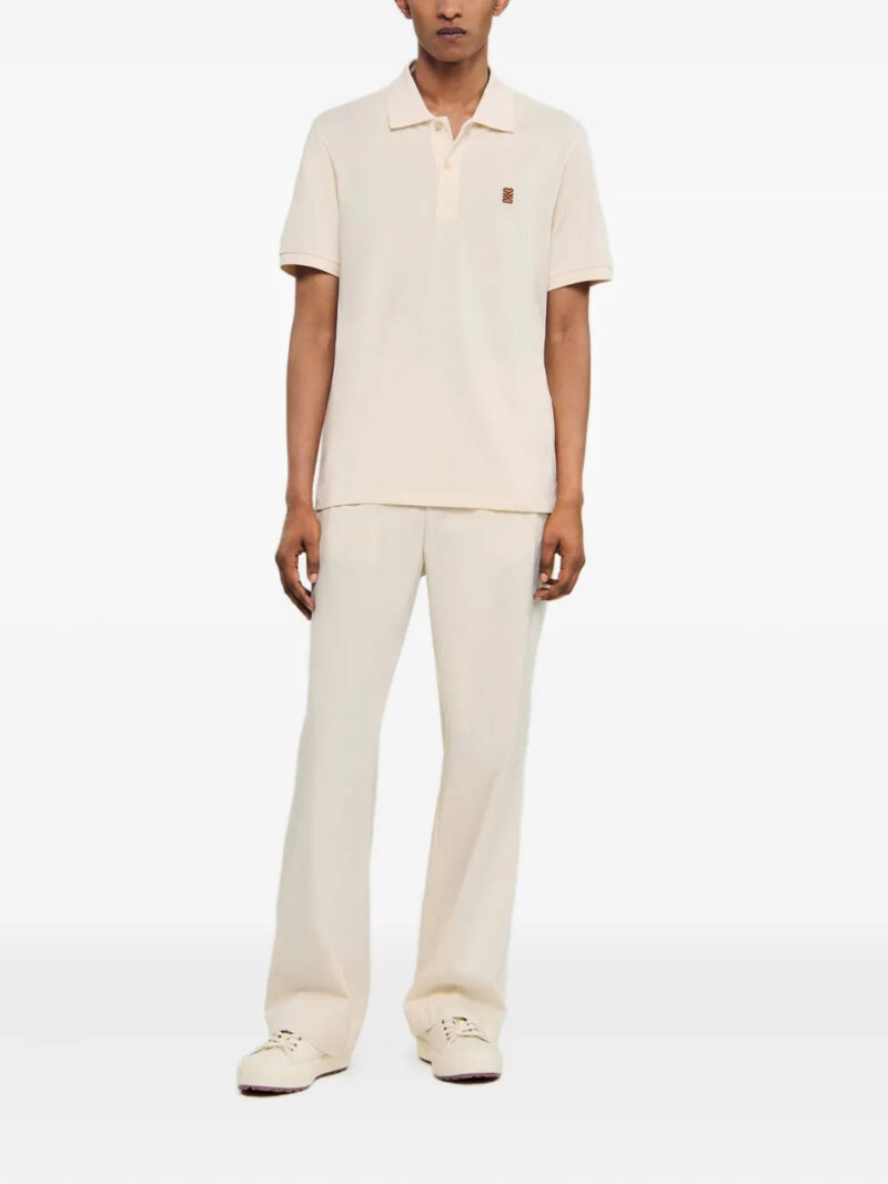 SANDRO logo-embroidered cotton polo shirt