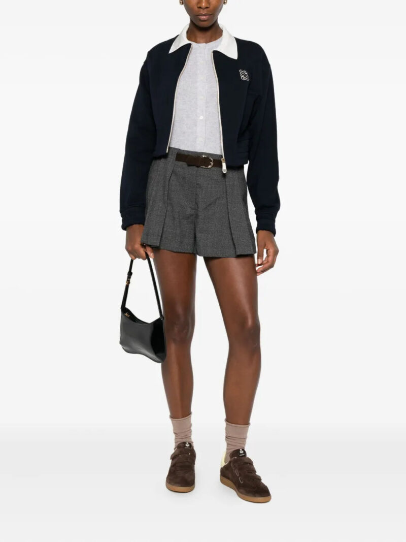 SANDRO embroidered zip-up sweatshirt