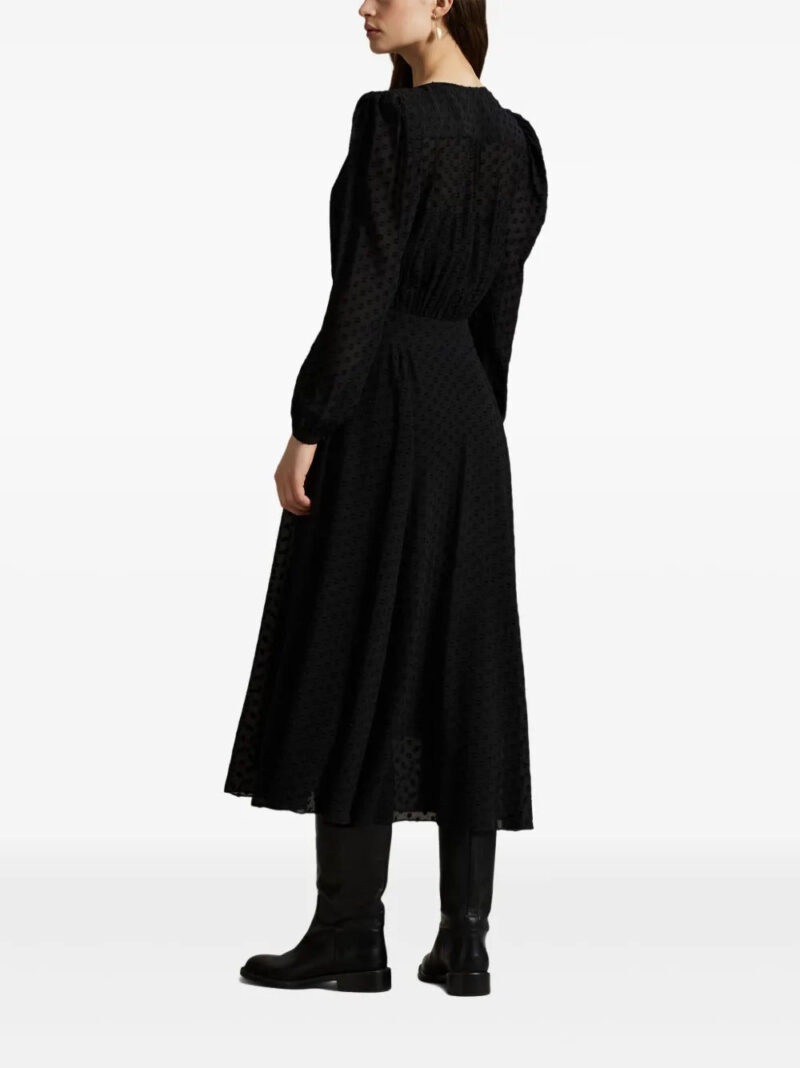 Polo Ralph Lauren  polka-dot puff-sleeve midi dress