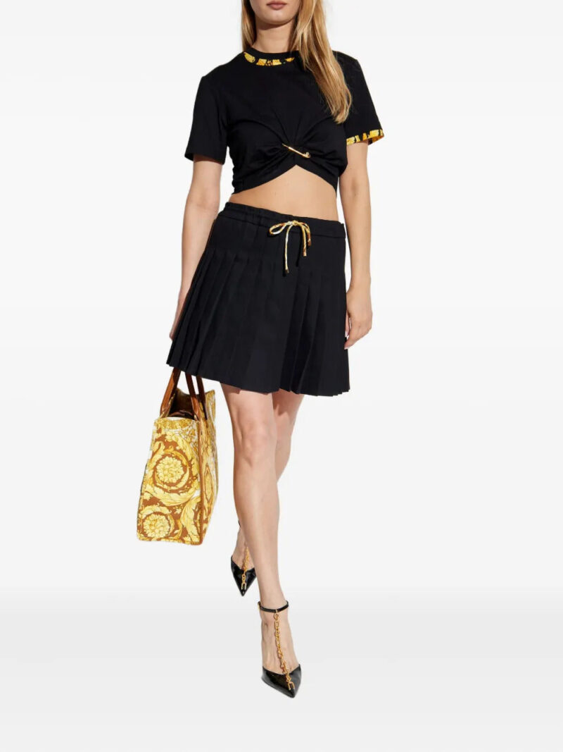 Versace  pleated drawstring skirt