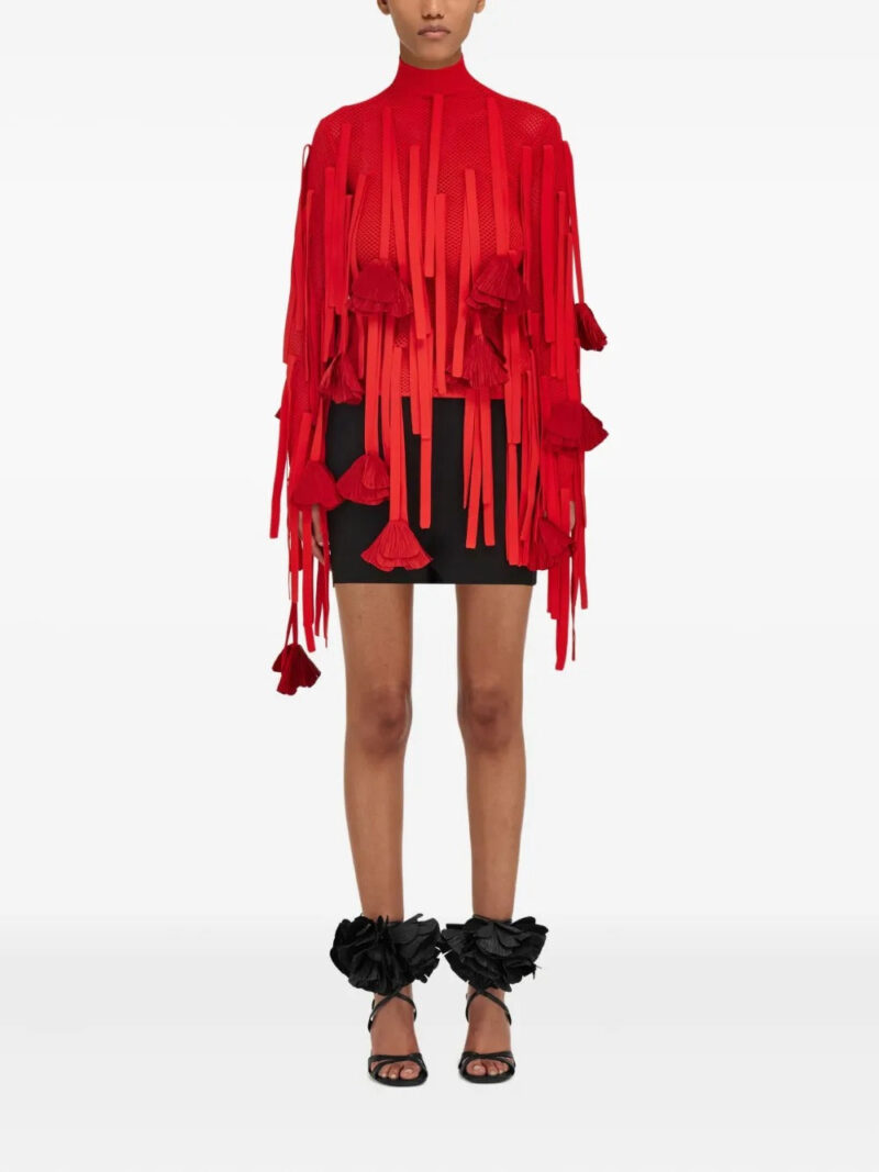 Ferragamo flower-detailed mesh sweatshirt