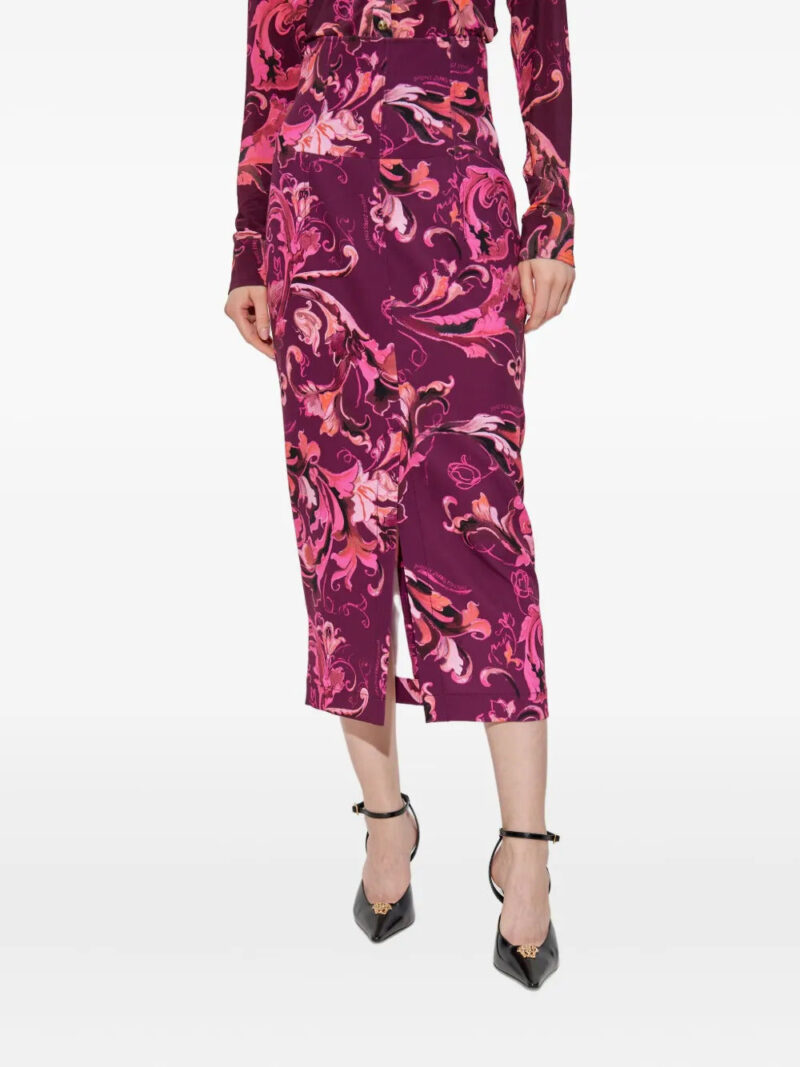 Versace Jeans Couture floral-print midi skirt