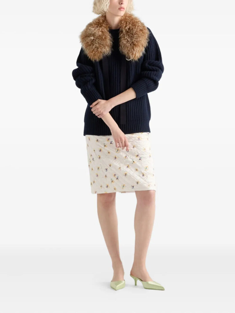 Prada floral quilted mini skirt