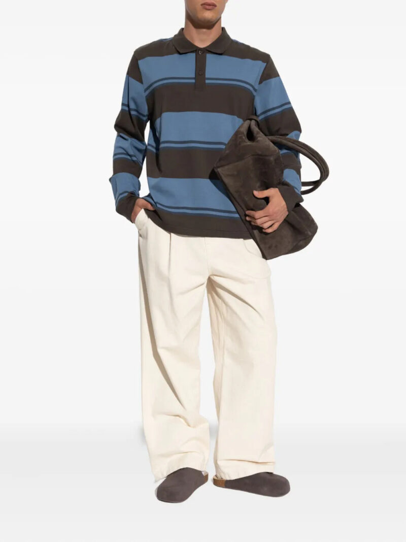 SAMSOE SAMSOE striped long-sleeve polo shirt