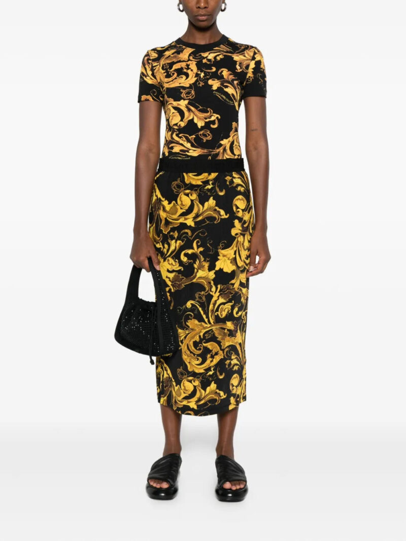 Versace Jeans Couture  baroque-print midi skirt