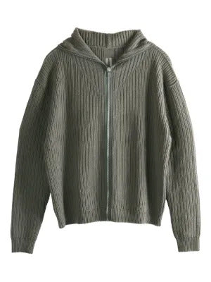 Rick Owens  ribbed zip-up hoodie