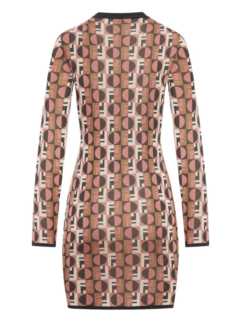 FENDI  Optical geometric day dress