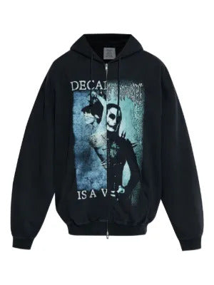 VETEMENTS  graphic-print zip-up hoodie