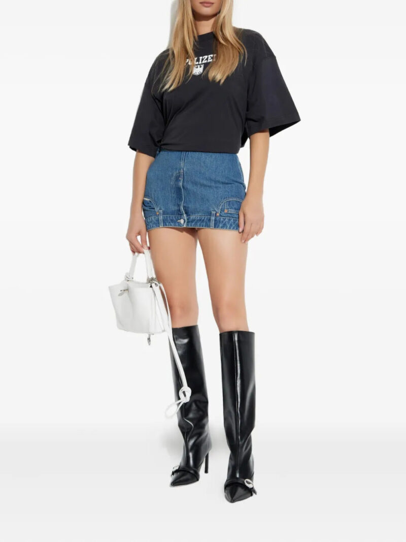 VETEMENTS  upside-down denim mini skirt