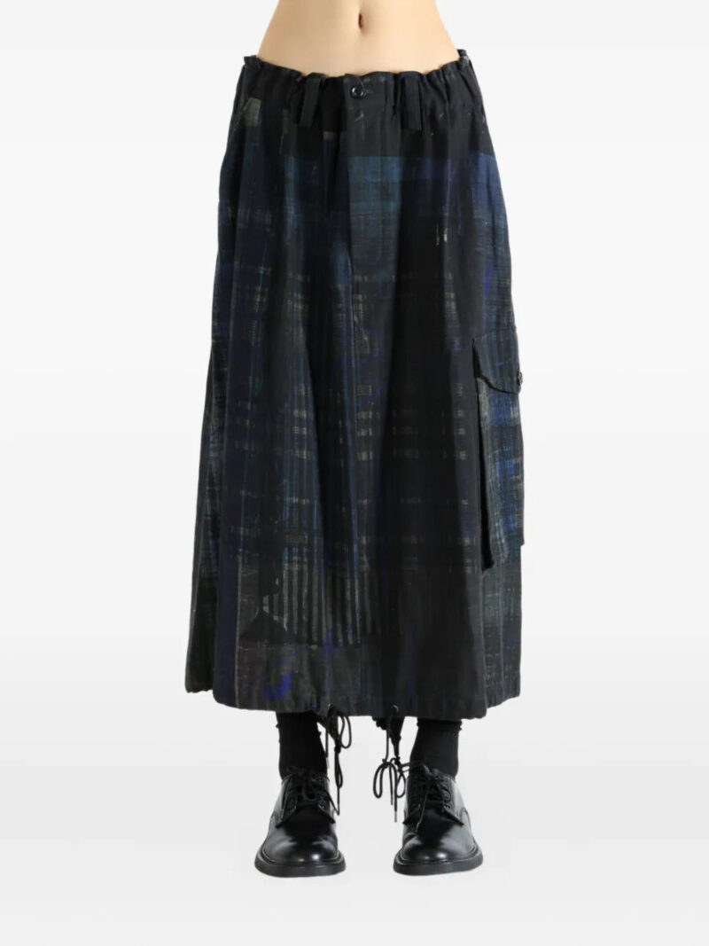 Y's  patchwork pocket midi skirt