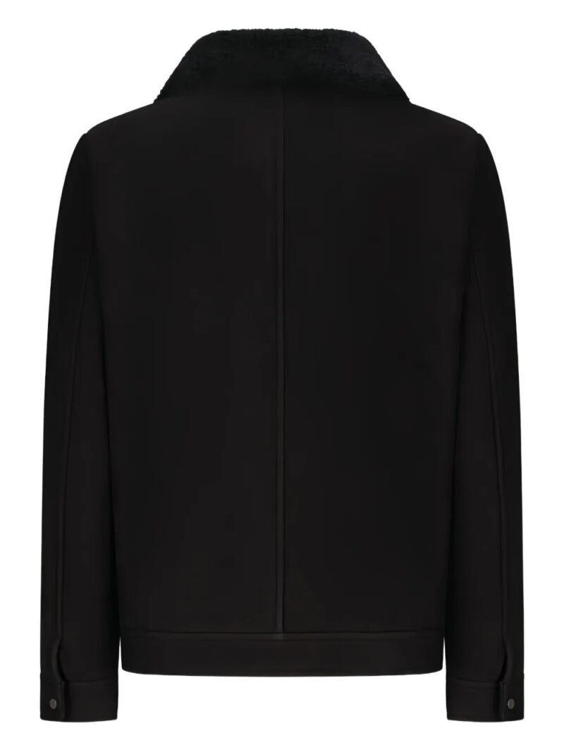 Salvatore Santoro  fleece-collar suede jacket