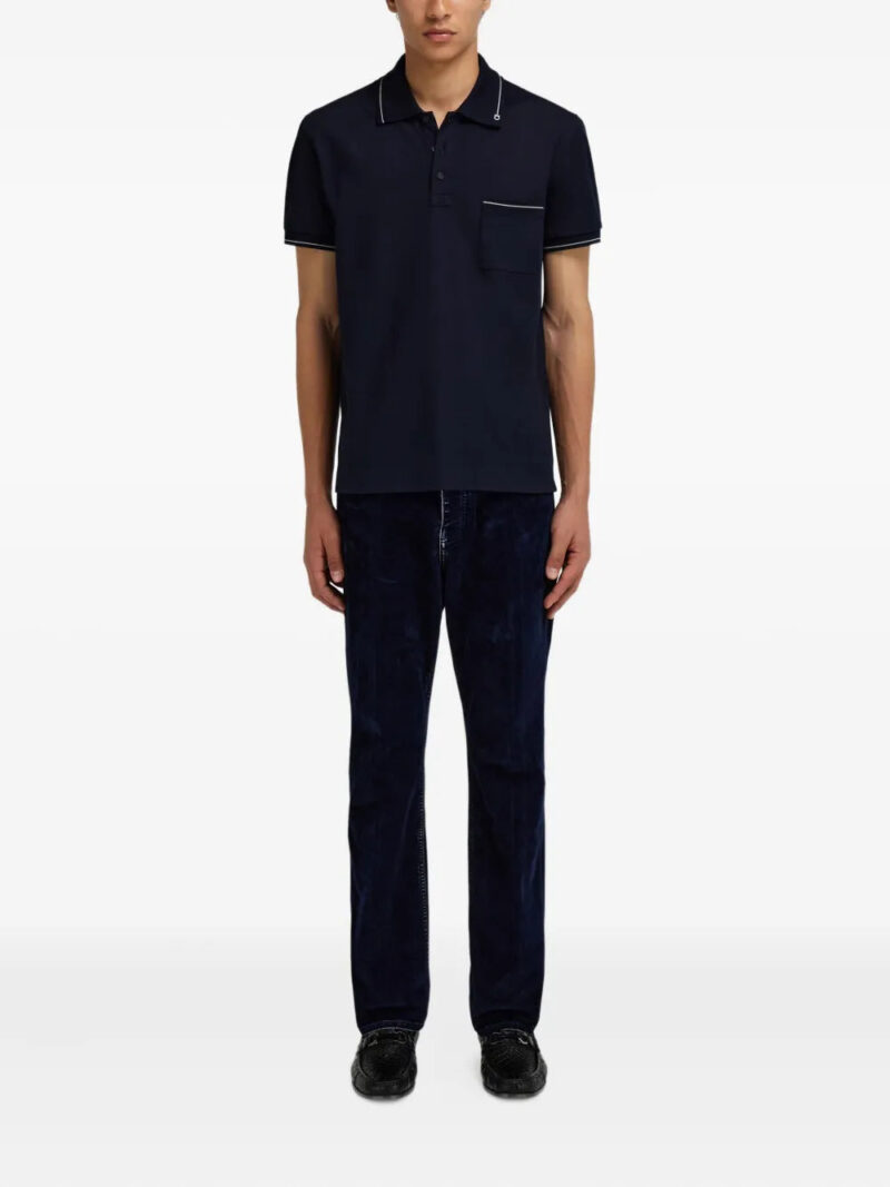 Ferragamo gancini pocket trim polo shirt