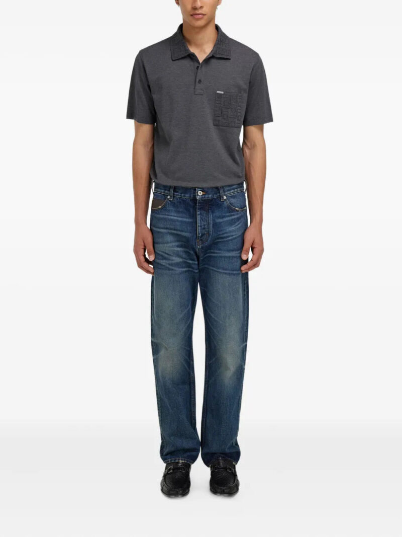 Ferragamo jacquard pocket polo shirt
