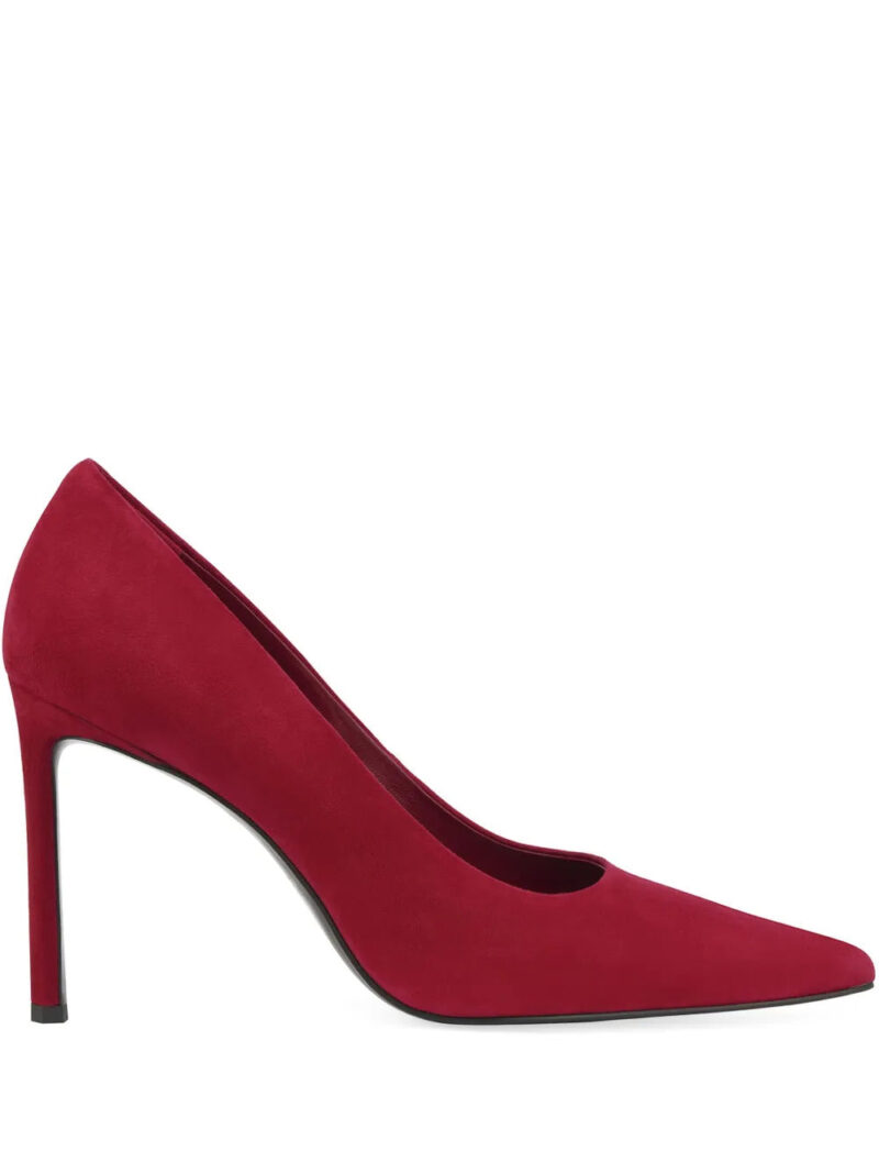 POTAMY  100mm suede heeled pumps
