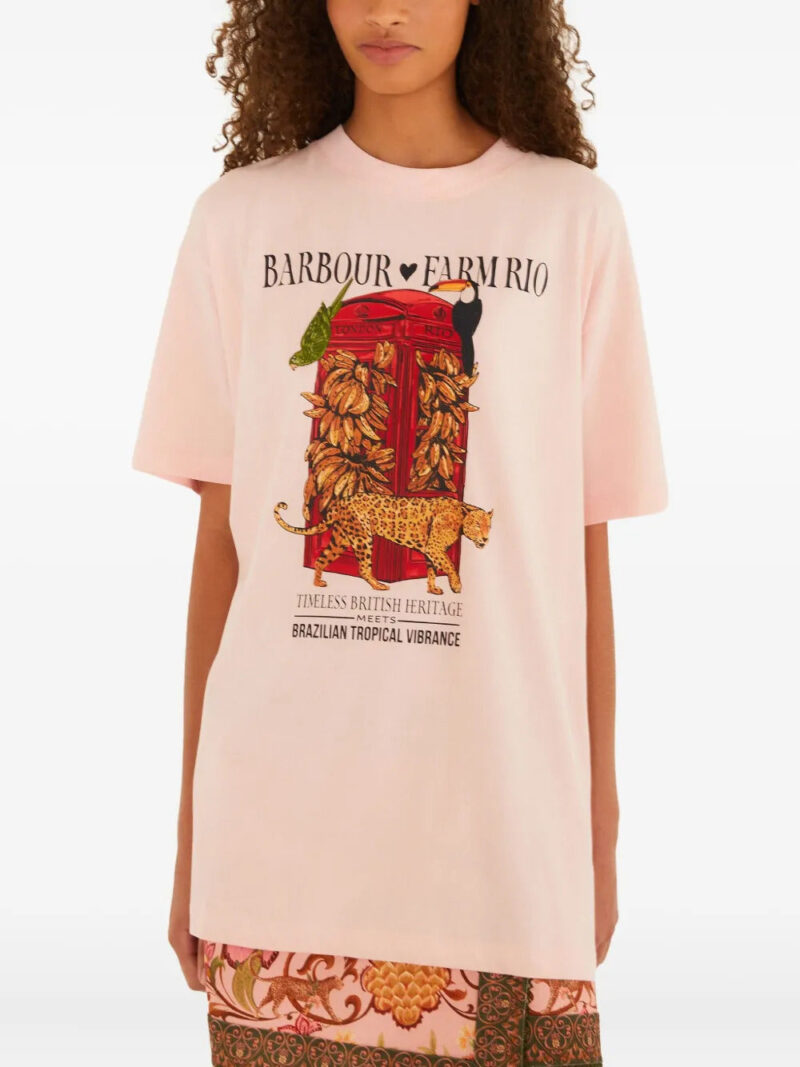 FARM Rio  x Barbour Maria Clara graphic-print T-shirt