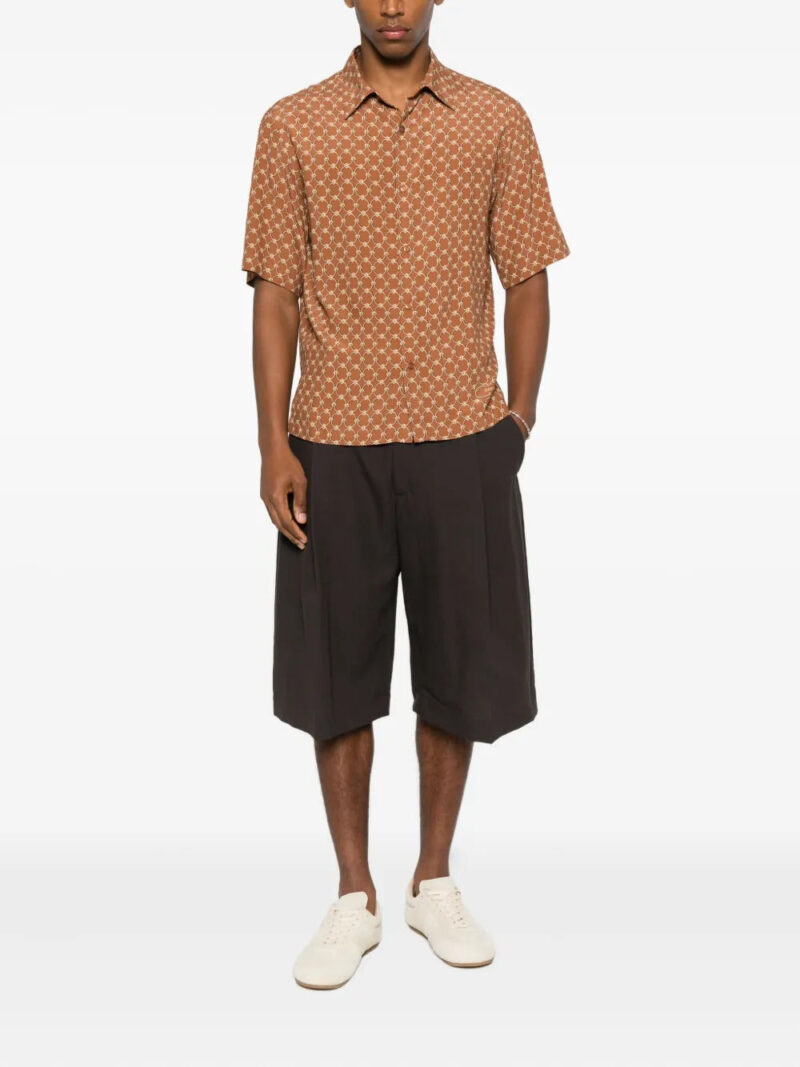 SANDRO  geometric-pattern short-sleeve shirt