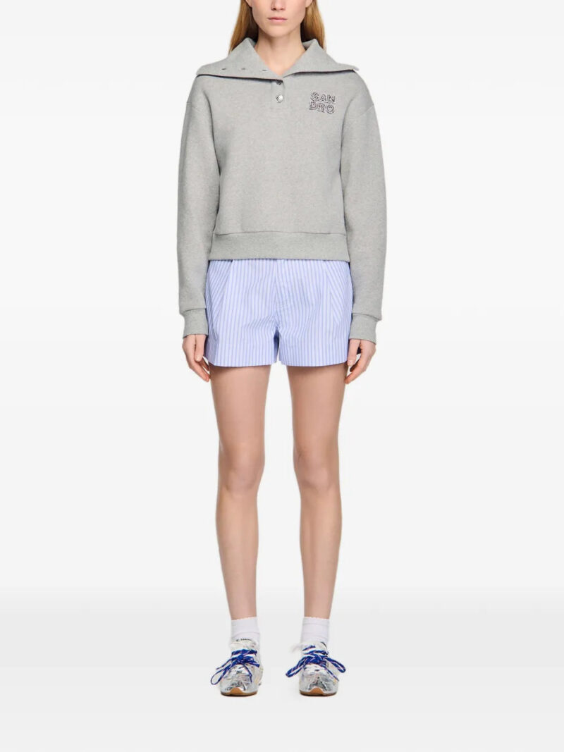 SANDRO  logo-plaque sweatshirt