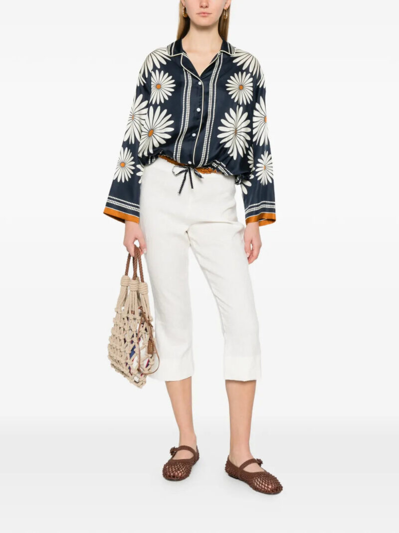SANDRO  floral-print silk shirt