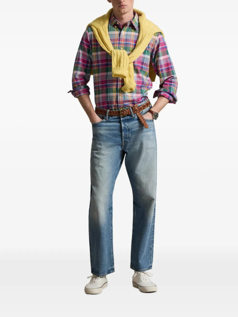 Polo Ralph Lauren  plaid-pattern embroidered-logo shirt